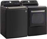 LG - 7.3 cu. ft. Ultra Large Black Steel Smart Gas Vented Dryer with EasyLoad Door, Sensor Dry and TurboSteam, ENERGY STAR | DLGX7901BE