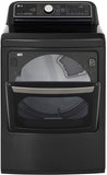 LG - 5.0 cu.ft. Smart wi-fi Enabled Top Load Washer and LG - 7.3 Cu. Ft. Ultra Large Black Steel Smart Gas Vented Dryer