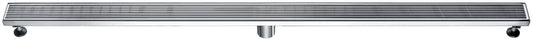 ALFI Brand - 59" Stainless Steel Linear Shower Drain with Groove Lines | ABLD59D