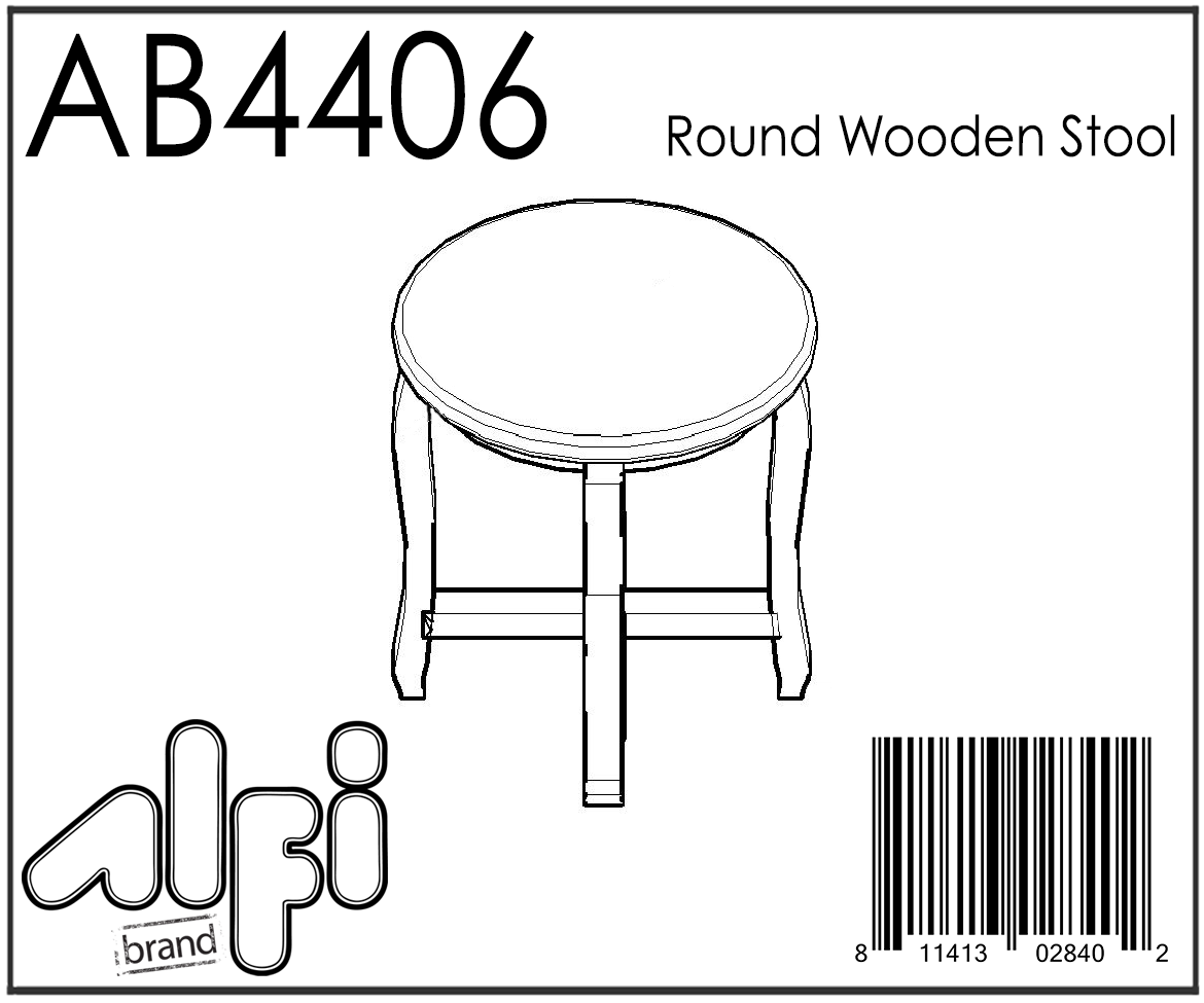 ALFI Brand - 11" Cedar Wood Round  Stool Multi-Purpose Accessory | AB4406
