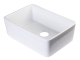 ALFI Brand - White 23" Smooth Apron Fireclay Single Bowl Farmhouse Kitchen Sink | AB503-W