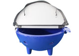 ALFI Brand - Dark Blue FireHotTub The Round Fire Burning Portable Outdoor Hot Bath Tub | FireHotTub-DB