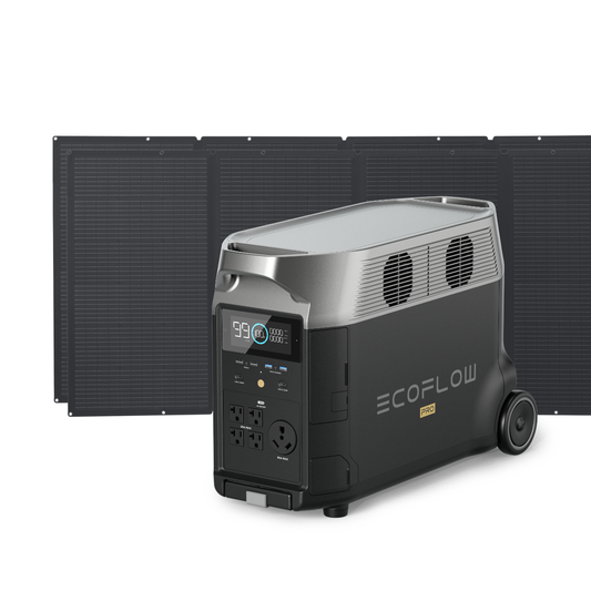EcoFlow DELTA Pro 3600Wh Portable Power Station w/ 400-Watt Folding Solar Panel