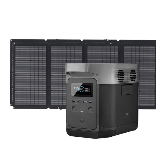 EcoFlow DELTA 1300 Portable Power Station 1260Wh + One 220W Solar Panel 2KIT