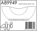 ALFI Brand - 66" White Solid Surface Smooth Resin Soaking Bathtub | AB9949