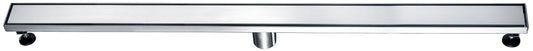ALFI Brand - 47" Brushed Stainless Steel Linear Shower Drain with Solid Cover | ABLD47B-BSS