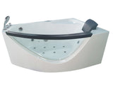 EAGO - 5 ft Clear Rounded Left Corner Acrylic Whirlpool Bathtub | AM198ETL-L