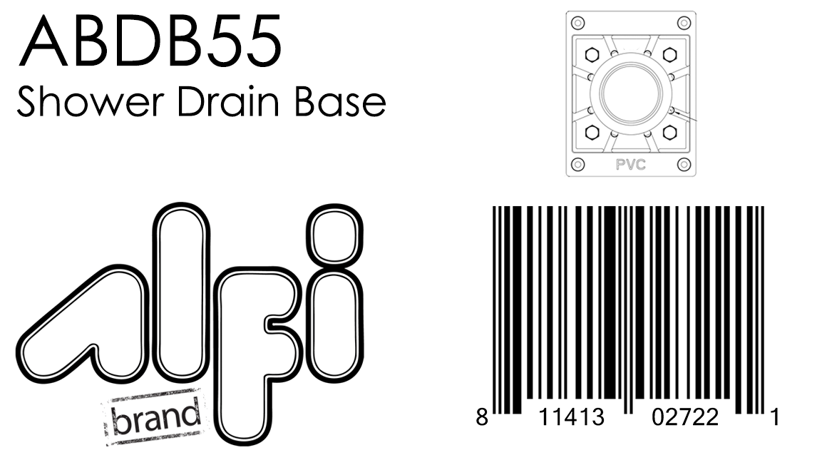 ALFI Brand - PVC Shower Drain Base with Rubber Fitting | ABDB55