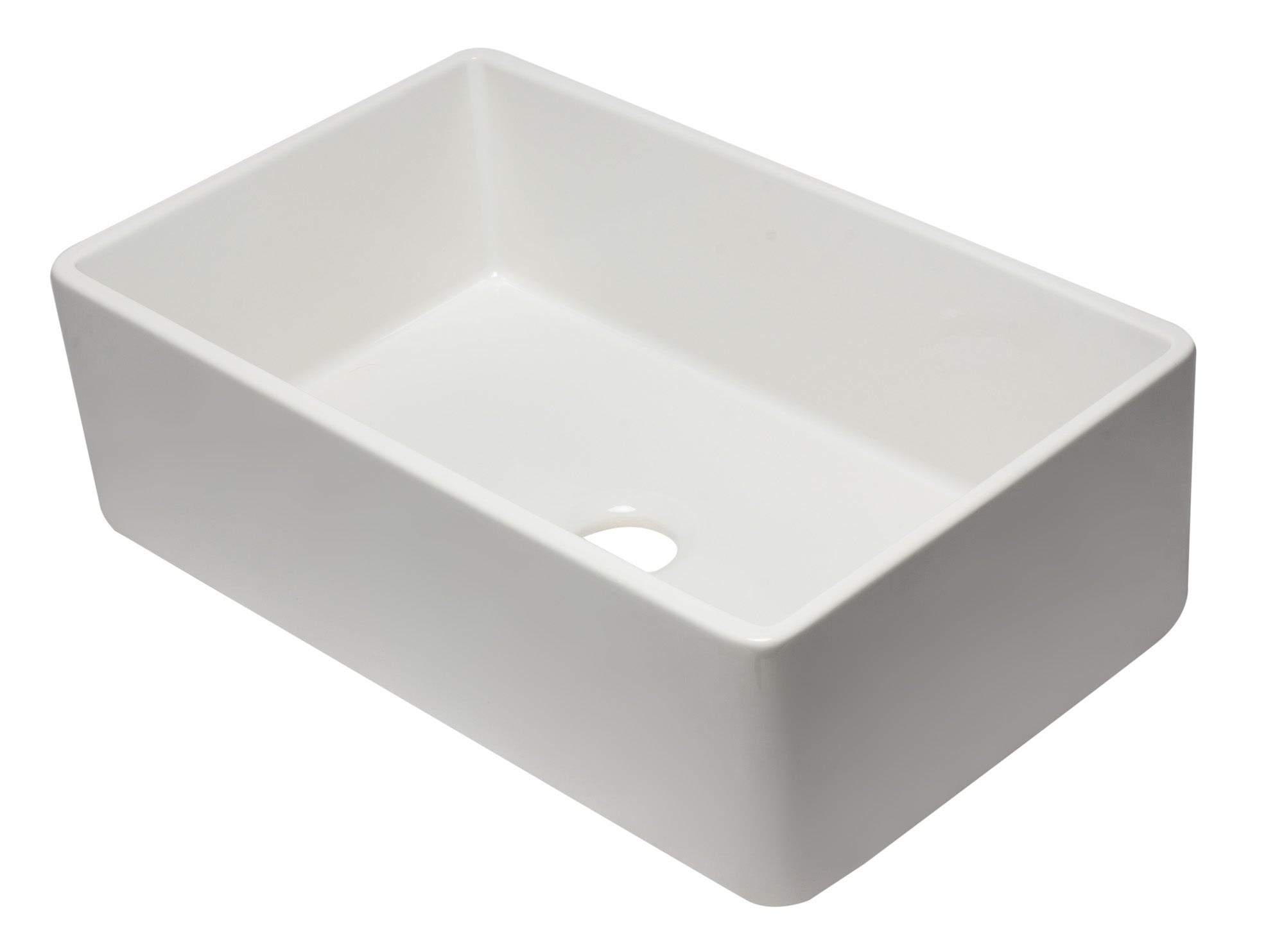 ALFI Brand - 33 inch White Reversible Single Fireclay Farmhouse Kitchen Sink | AB3320SB-W