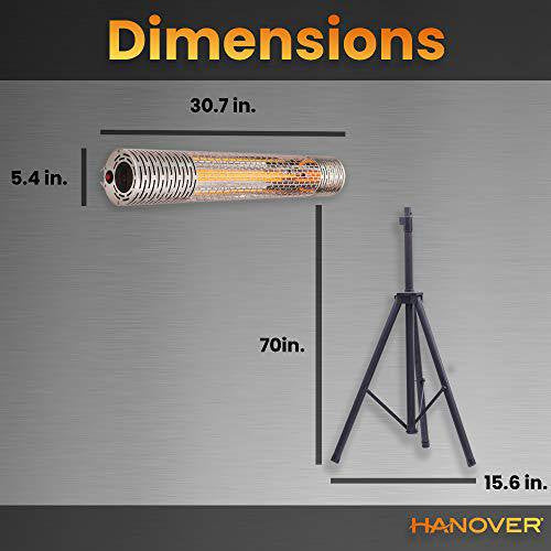 Hanover Electric Outdoor Heaters HAN1031IC-SLV