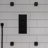 ALFI Brand - Black Matte Square Sliding Rail Hand Shower Set | AB7606-BM