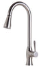 ALFI Brand - Traditional Solid Brushed Stainless Steel Pull Down Kitchen Faucet | AB2043-BSS