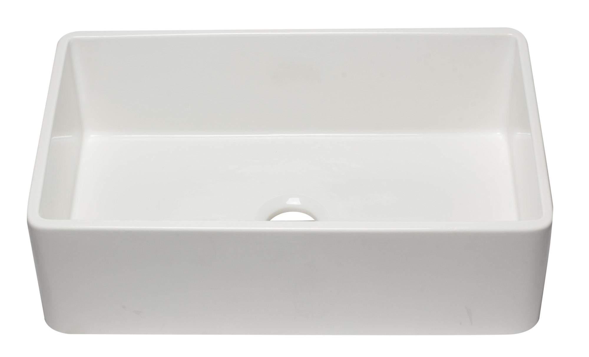 ALFI Brand - 33 inch White Reversible Single Fireclay Farmhouse Kitchen Sink | AB3320SB-W