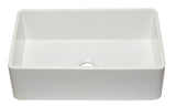 ALFI Brand - 33 inch White Reversible Single Fireclay Farmhouse Kitchen Sink | AB3320SB-W