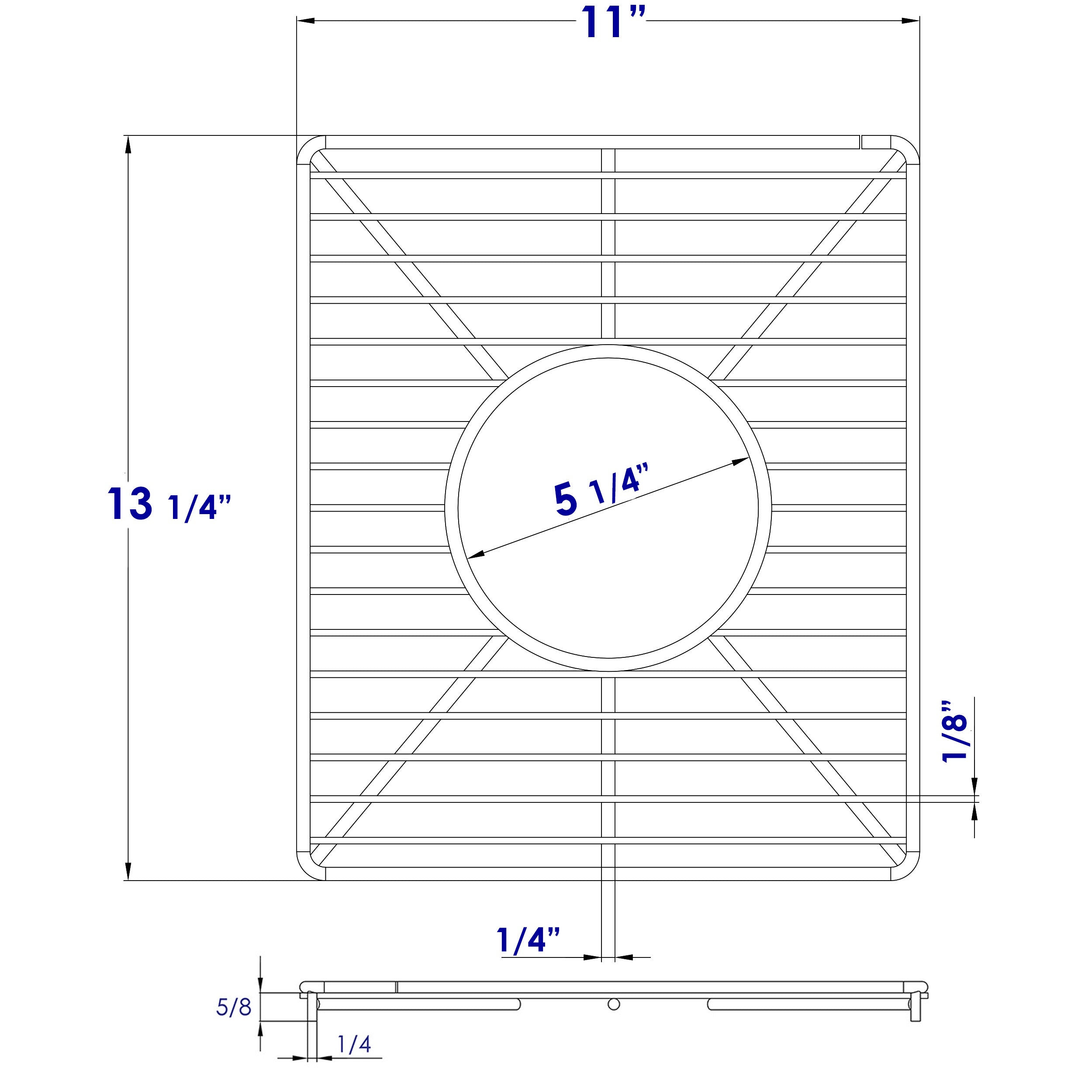 ALFI Brand - Stainless steel kitchen sink grid for small side of AB3618DB. AB3618ARCH | ABGR3618S