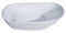 ALFI Brand - 68 inch White Oval Acrylic Free Standing Soaking Bathtub | AB8826