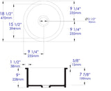 ALFI Brand - Black Matte Round 18" x 18" Undermount / Drop In Fireclay Prep Sink | ABF1818R-BM