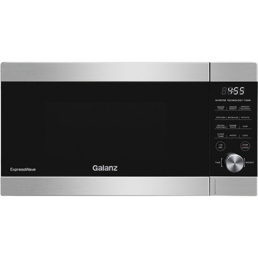 Galanz - 1.3 cu. ft. Countertop Microwave Express Wave in Stainless Steel with Sensor Cooking Technology  | GEWWD13S1SV11