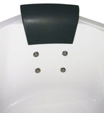 EAGO - 5' Rounded Modern Double Seat Corner Whirlpool Bath Tub with Fixtures | AM200
