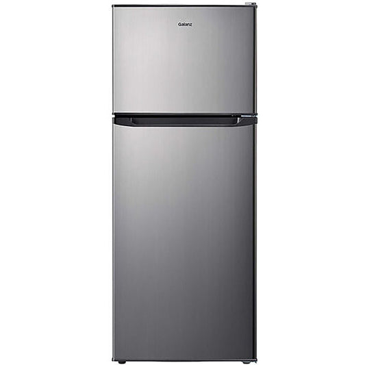 GALANZ - 10.0 cu. ft. Top Freezer Refrigerator with Dual Door, Frost Free in Stainless Steel Look | GLR10TS5F