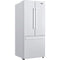 GALANZ - 29 Inch Freestanding French Door Refrigerator with 16 cu. ft. Total Capacity, 3 Glass Shelves, Crisper Drawer, Frost Free Defrost | GLR16FWEE16