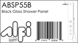 ALFI Brand - Black Glass Shower Panel with 2 Body Sprays and Rain Shower Head | ABSP55B