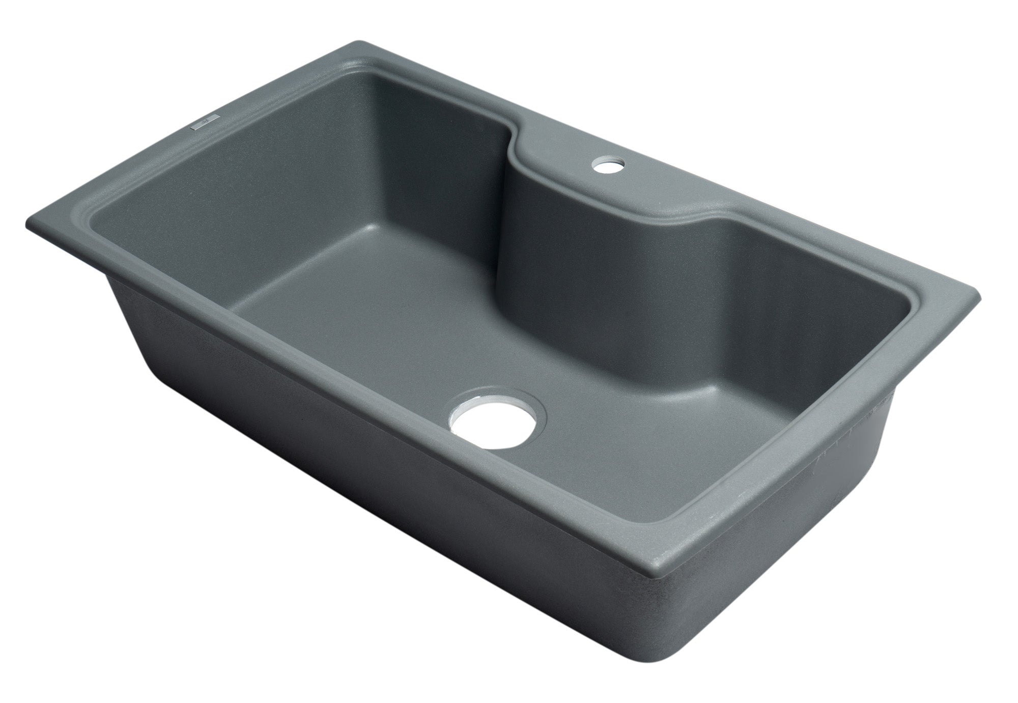 ALFI Brand - Titanium 35" Drop-In Single Bowl Granite Composite Kitchen Sink | AB3520DI-T