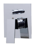 ALFI Brand - Polished Chrome Shower Valve Mixer with Square Lever Handle and Diverter | AB5601-PC