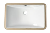ALFI Brand - White 24" Rectangular Undermount Ceramic Sink | ABC603