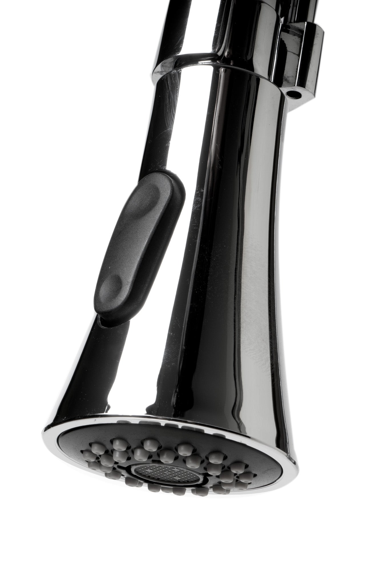 ALFI Brand - Polished Chrome Kitchen Faucet with Black Rubber Stem | ABKF3001-PC