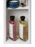 ALFI Brand - 8" x 36" White Matte Stainless Steel Vertical Triple Shelf Bath Shower Niche | ABNC0836-W