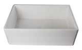 ALFI Brand - White 30" Contemporary Smooth Apron Fireclay Farmhouse Kitchen Sink | AB510-W