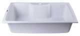 ALFI Brand - White 35" Drop-In Single Bowl Granite Composite Kitchen Sink | AB3520DI-W