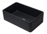 ALFI Brand - 33 inch Black Reversible Single Fireclay Farmhouse Kitchen Sink | AB3320SB-BM