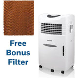 Honeywell Honeywell 470 CFM Indoor Evaporative Air Cooler in White with Remote Control and an Extra Honeycomb Filter