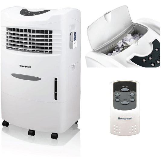 Honeywell Honeywell 470 CFM Indoor Evaporative Air Cooler (Swamp Cooler) with Remote Control in White