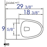 EAGO - Replacement Soft Closing Toilet Seat for TB340 | R-340SEAT