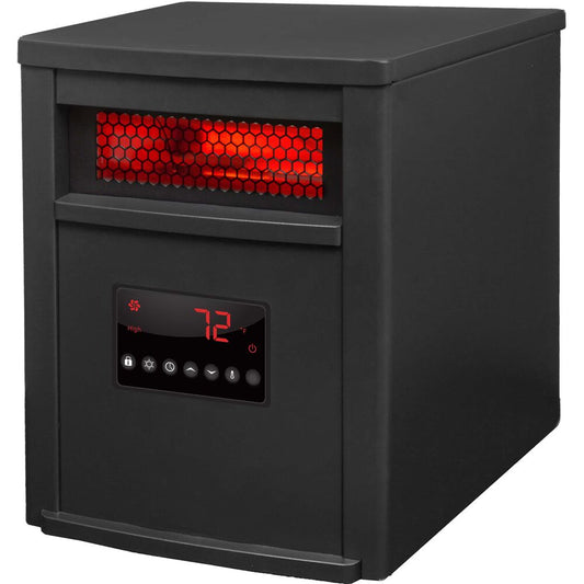 LifeSmart - 6-element infrared heater-black steel cabinet