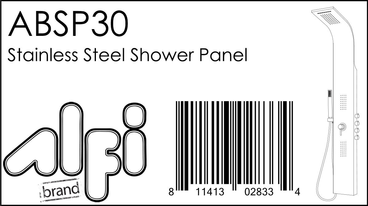 ALFI Brand - Stainless Steel Shower Panel with 2 Body Sprays | ABSP30