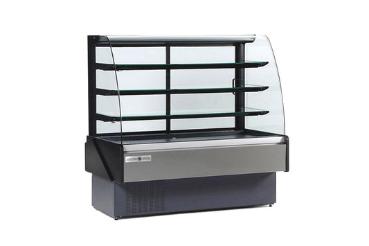 Hydra-Kool - Commercial - 60" Full Service Refrigerated Bakery Display Case, Self-Contained - KBD-CG-60-D