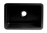 ALFI Brand - Black Matte 27" x 18" Fireclay Undermount / Drop In Firelcay Kitchen Sink | ABF2718UD-BM