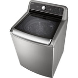 LG - 5.5 Cu. Ft. Smart Top Load Washer and  Steel LG - 7.3 Cu.Ft. Ultra Large High Efficiency Gas Dryer