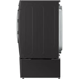 LG - 9.0 cu. ft. Mega Capacity Electric Dryer with with Sensor Dry, Turbo Steam in Black Steel | DLEX8900B