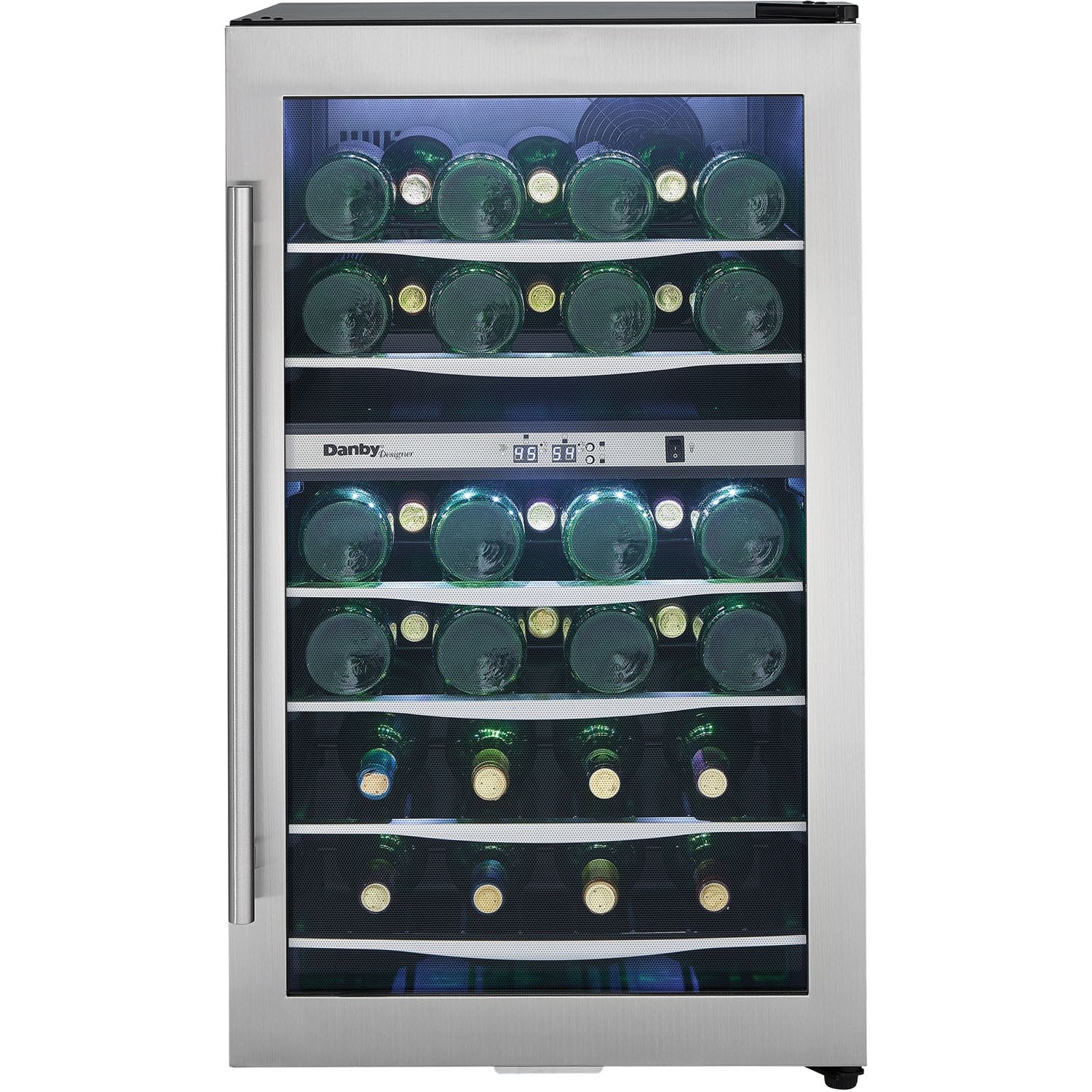 Danby - 38 Bottle Wine Cooler,Reversible Door,Tempered Glass Door | DWC040A3BSSDD