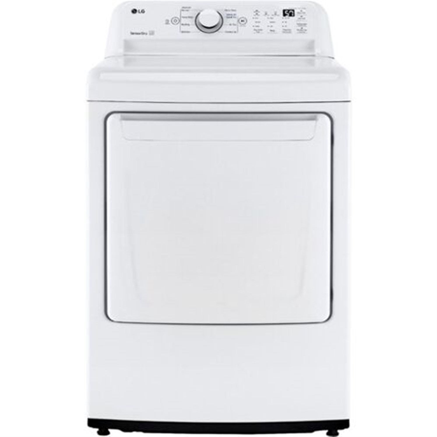 LG - 7.3 cu. ft. White Electric Front Load Dryer with Sensor Dry | DLE7000W