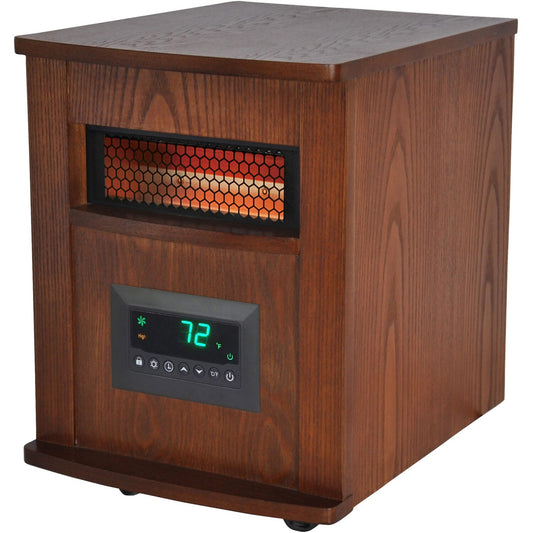 LifeSmart - 6 Element IR Heater Wood Cabinet | LS-1000X-6W-IN