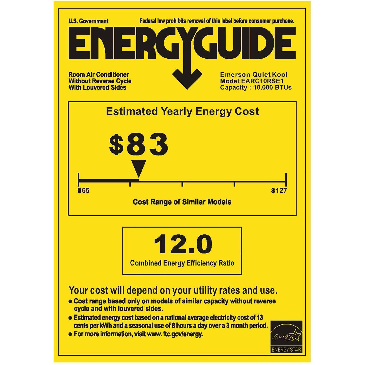 Emerson Quiet - 10000 BTU Window Air Conditioner with Wifi Controls | EARC10RSE1