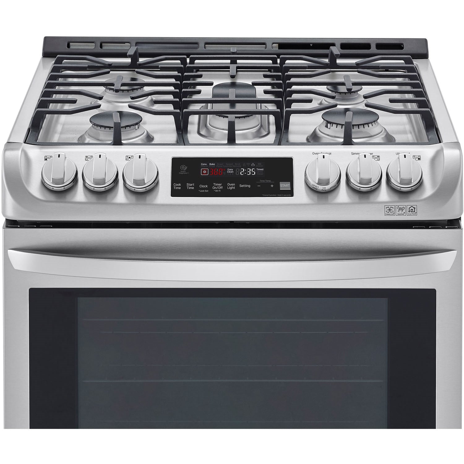 LG - 6.3 CF / 30 inch Dual Fuel Slide-In Range, ProBake Convection, ThinQ andLG Electric Wall Oven Bundle