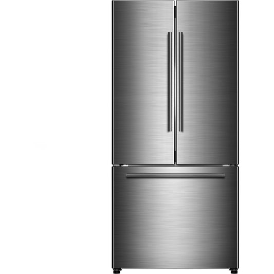 GALANZ - 33 in. W 18 cu. ft. French Door Refrigerator in Fingerprint Resistant Stainless Steel, Counter Depth | GLR18FS5S16