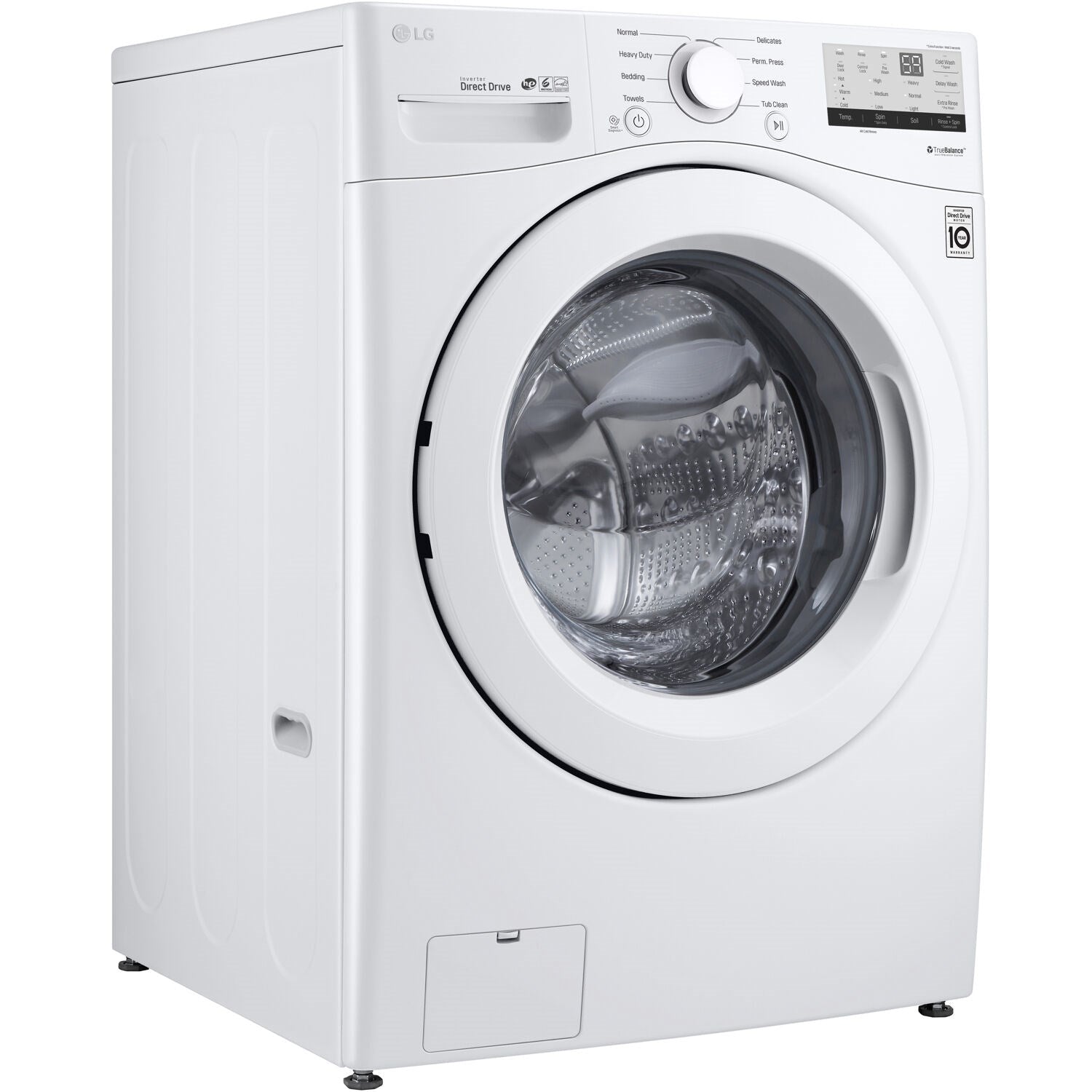 LG - 4.5 CU Front Load Washer and LG - 7.4 Cu. Ft. Ultra Large White Smart Electric Vented Dryer